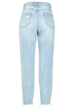 THE MUM JEAN in colour DUSTY BLUE