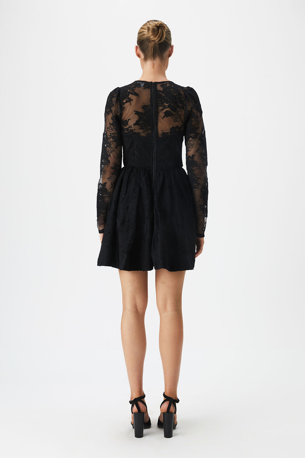 ELLIE LACE CORSET DRESS in colour CAVIAR