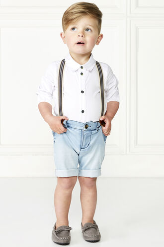 DENIM CHINO SHORTS in colour CITADEL