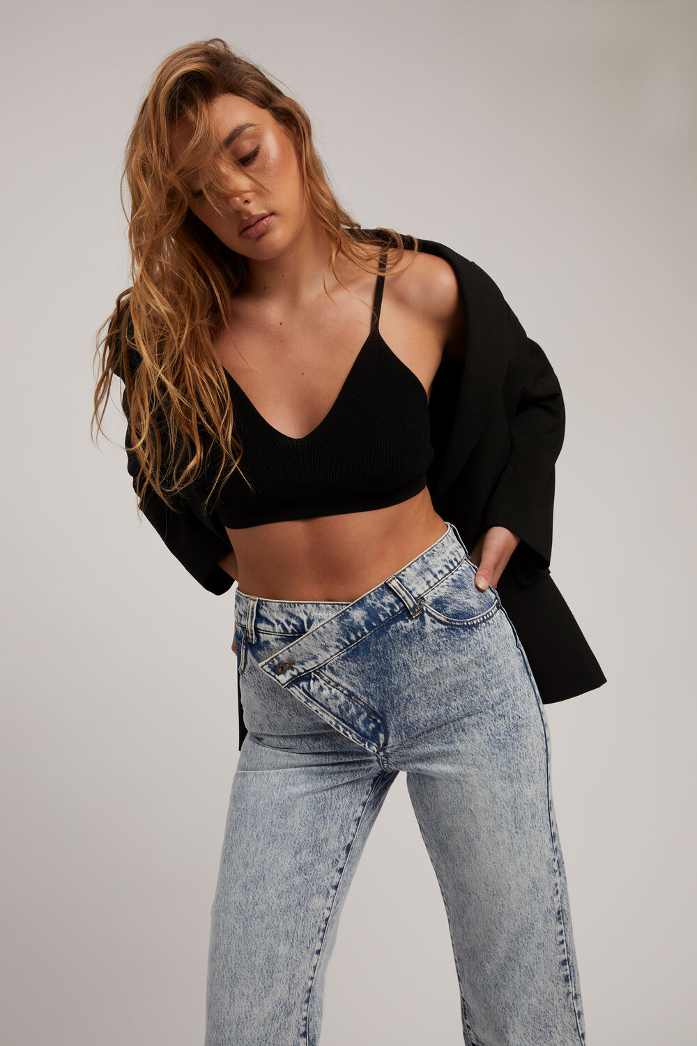 REMI CROSSOVER JEAN in colour MELLOW GREEN