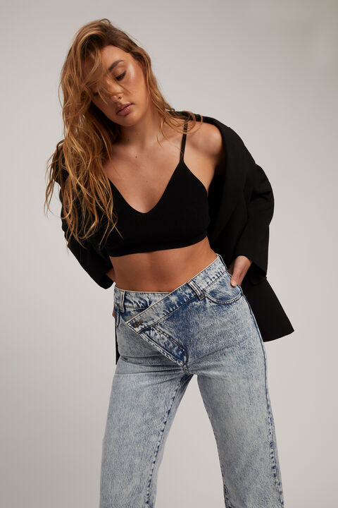 REMI CROSSOVER JEAN in colour MELLOW GREEN