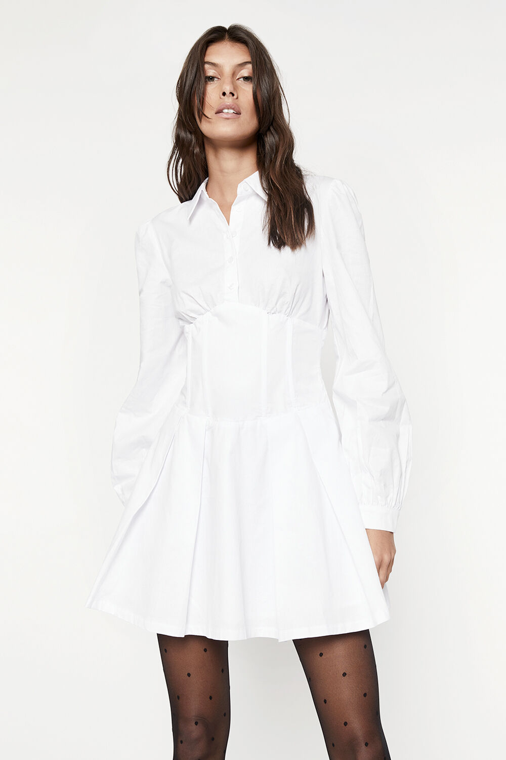 Maya Poplin Shirt Dress In Orchid Bardot