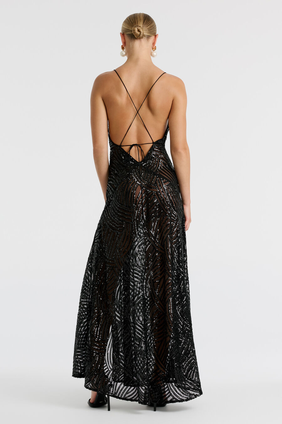 Harper Sequin Halter Dress