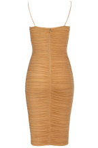 NAOMI DRESS in colour RUGBY TAN