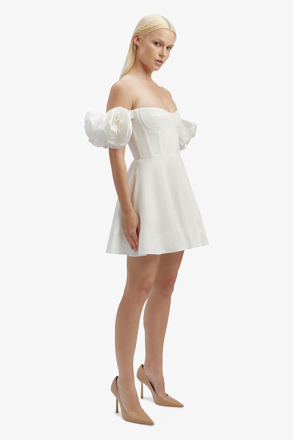 SIGMA MINI DRESS in colour BRIGHT WHITE