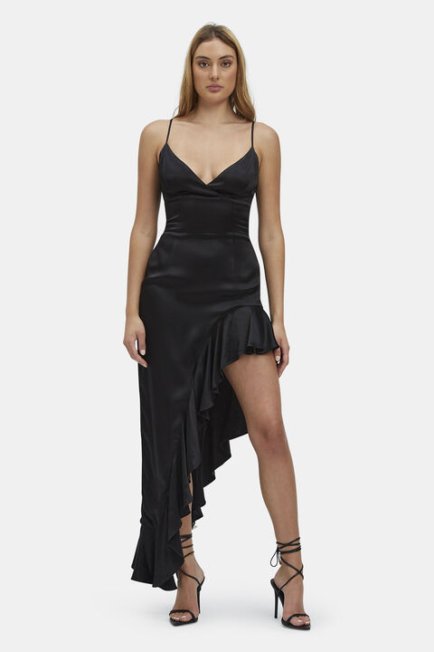 EMBER MIDI DRESS in colour CAVIAR