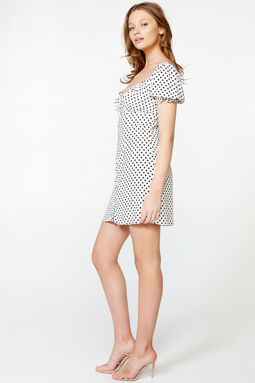 PRESLEY MINI DRESS in colour CLOUD DANCER