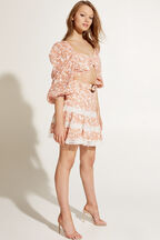 PAISLEY SKIRT in colour AMBER BROWN