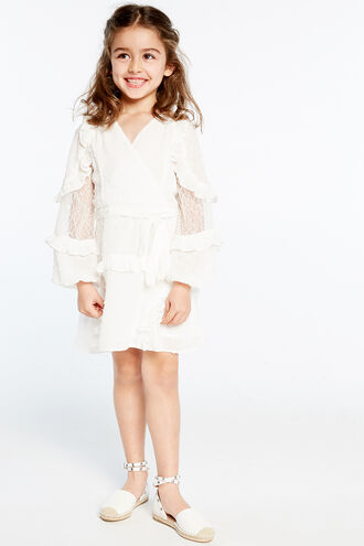 MIMI DOBBY DRESS in colour CLOUD DANCER