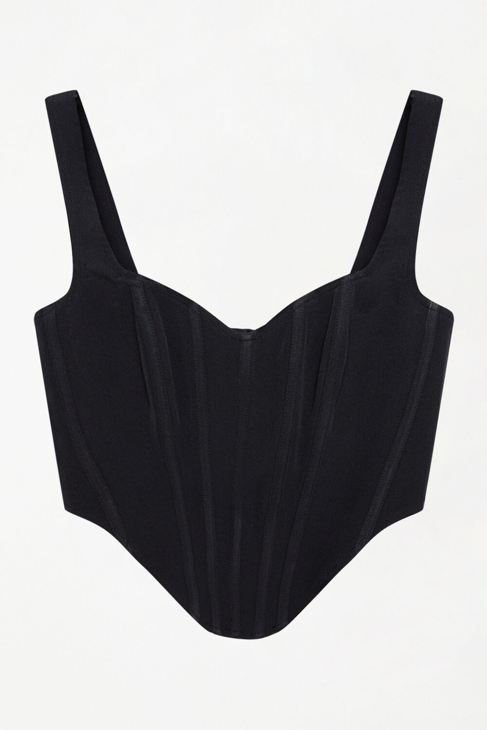FITTED CORSET BUSTIER in colour CAVIAR