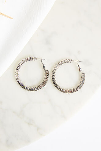 CUT METAL HOOP in colour SILVER