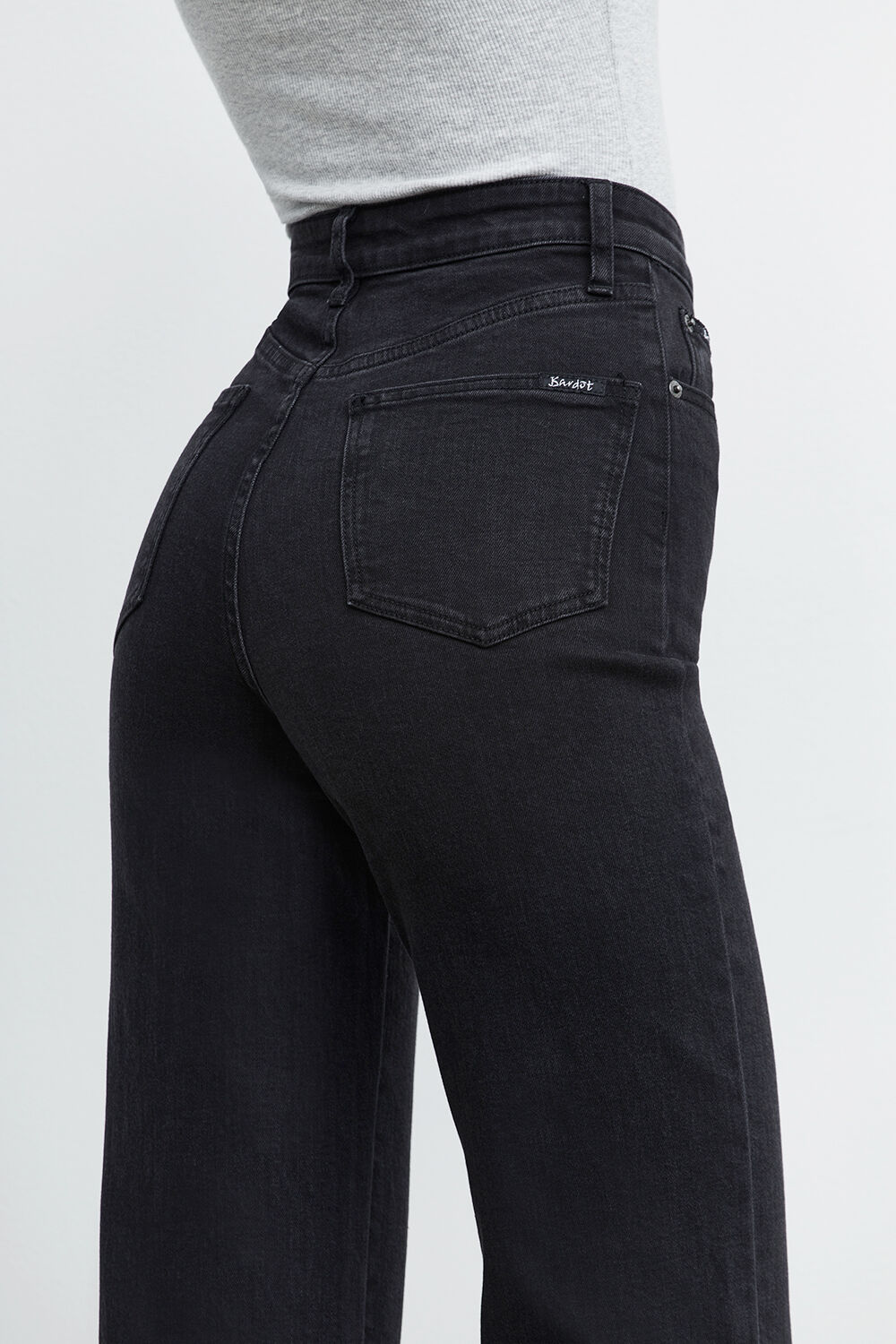 LORA WIDE LEG JEAN in colour CAVIAR
