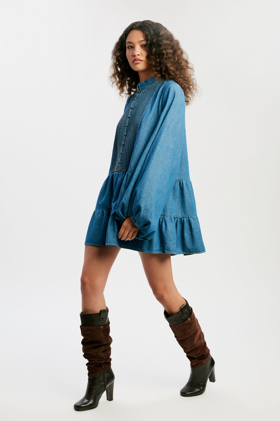 Antonia Chambray Mini Dress