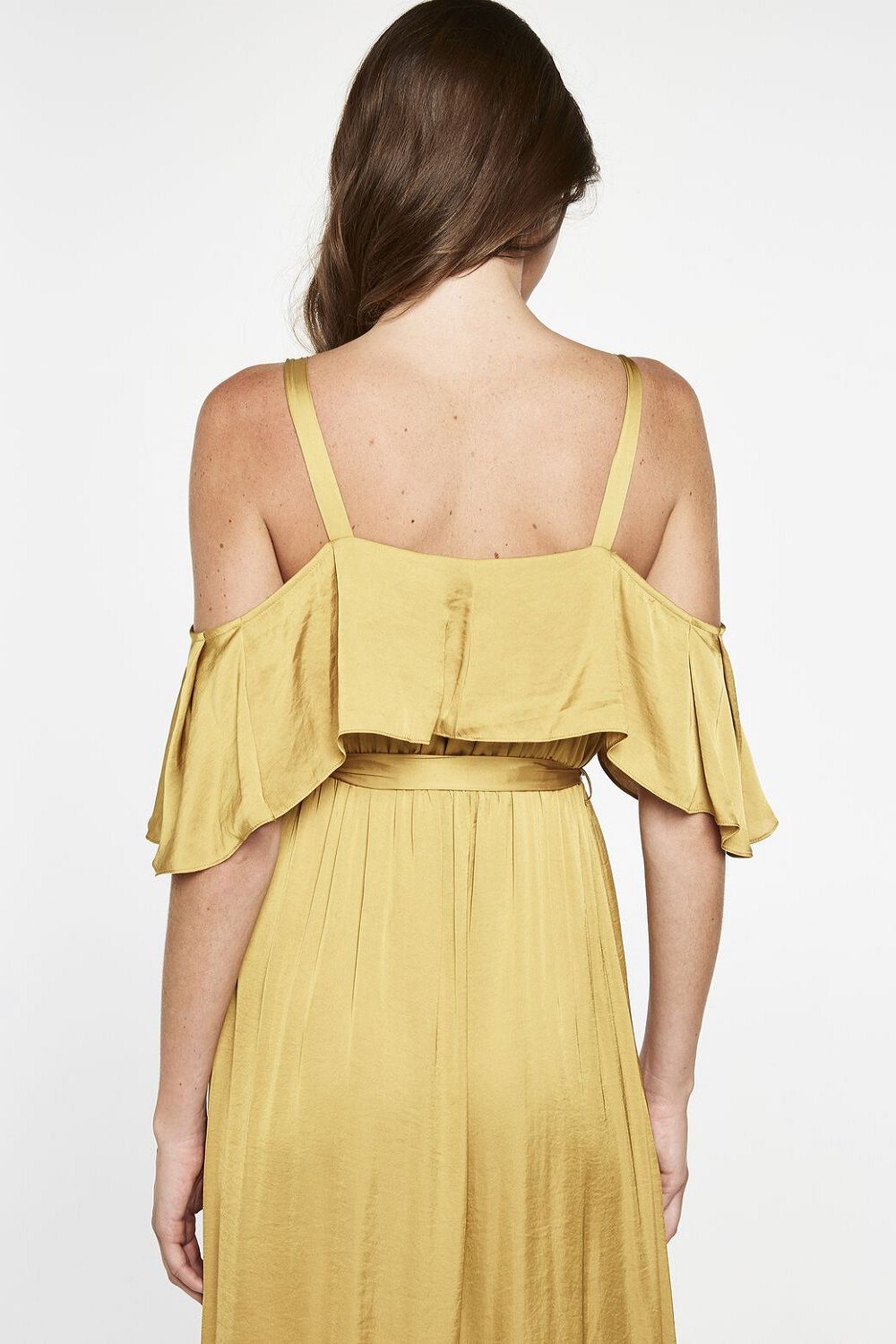 pale yellow wrap dress