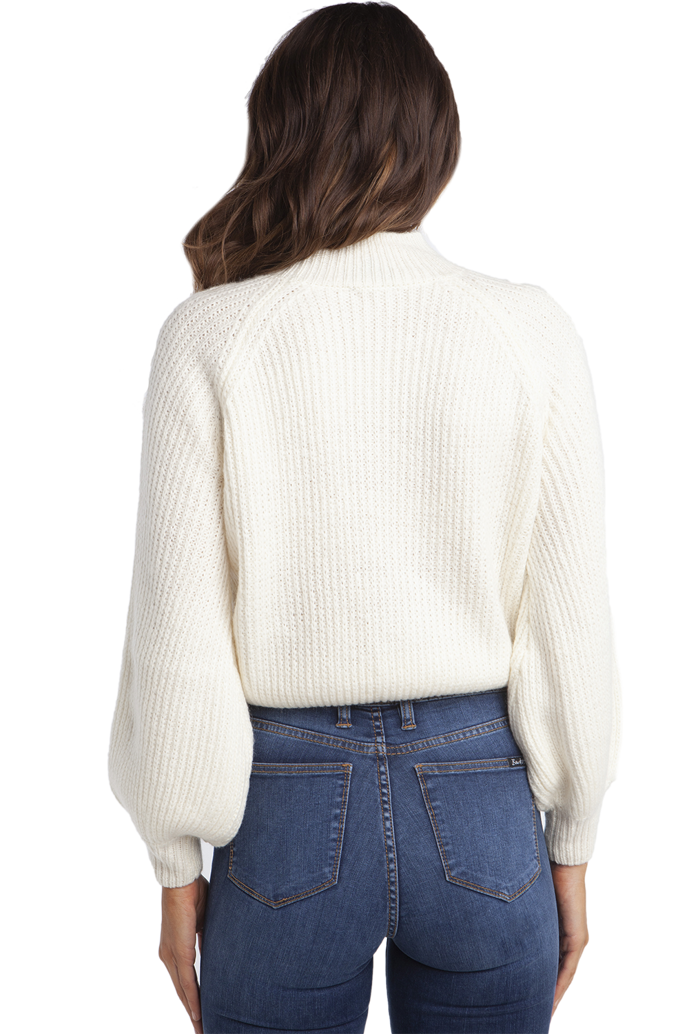 BELLE SLEEVE KNIT JUMPER in colour CLOUD DANCER