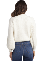 BELLE SLEEVE KNIT JUMPER in colour CLOUD DANCER