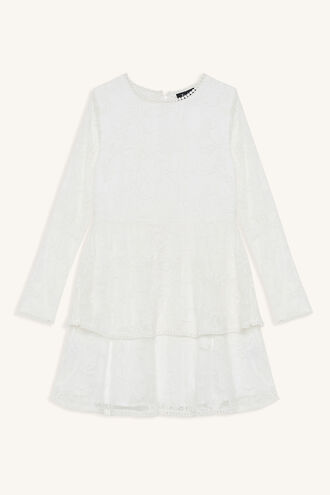 EMBER LACE DRESS in colour CLOUD DANCER