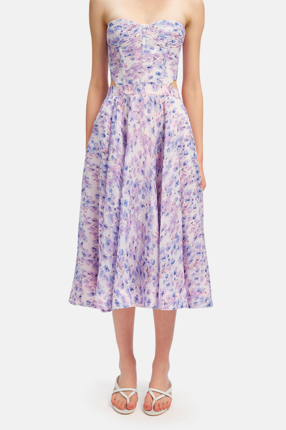 MIRABELLE MIDI SKIRT in colour METEORITE