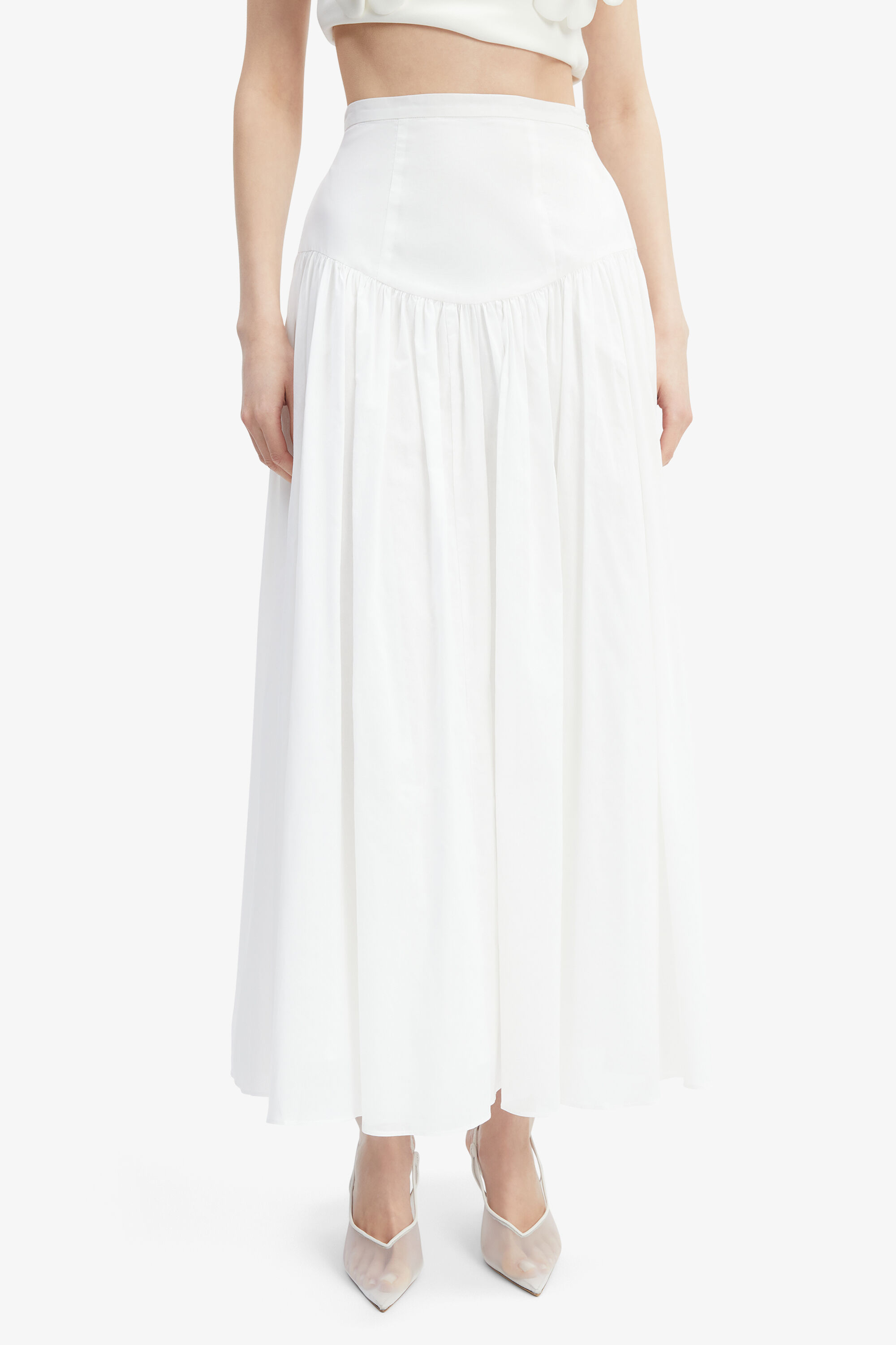 スカート A FERRETTI Woman Skirt White 01181624 0002 White Skirt Suit for Women 2 Piece Set Sleeveless Vest