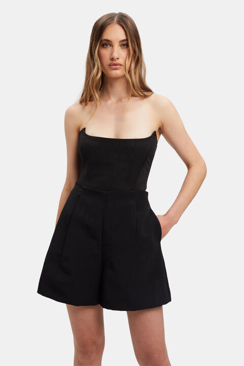 THEA HIGH WAISTED SHORT in colour CAVIAR