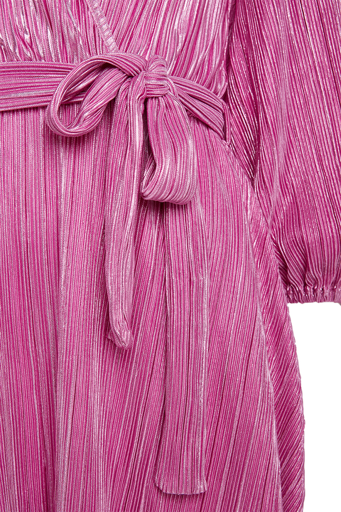 BELLISSA PLEAT DRESS in colour PURPLE ORCHID