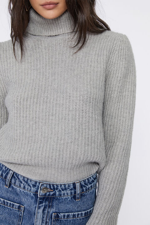 RORY CROP KNIT in colour SMOKED PEARL