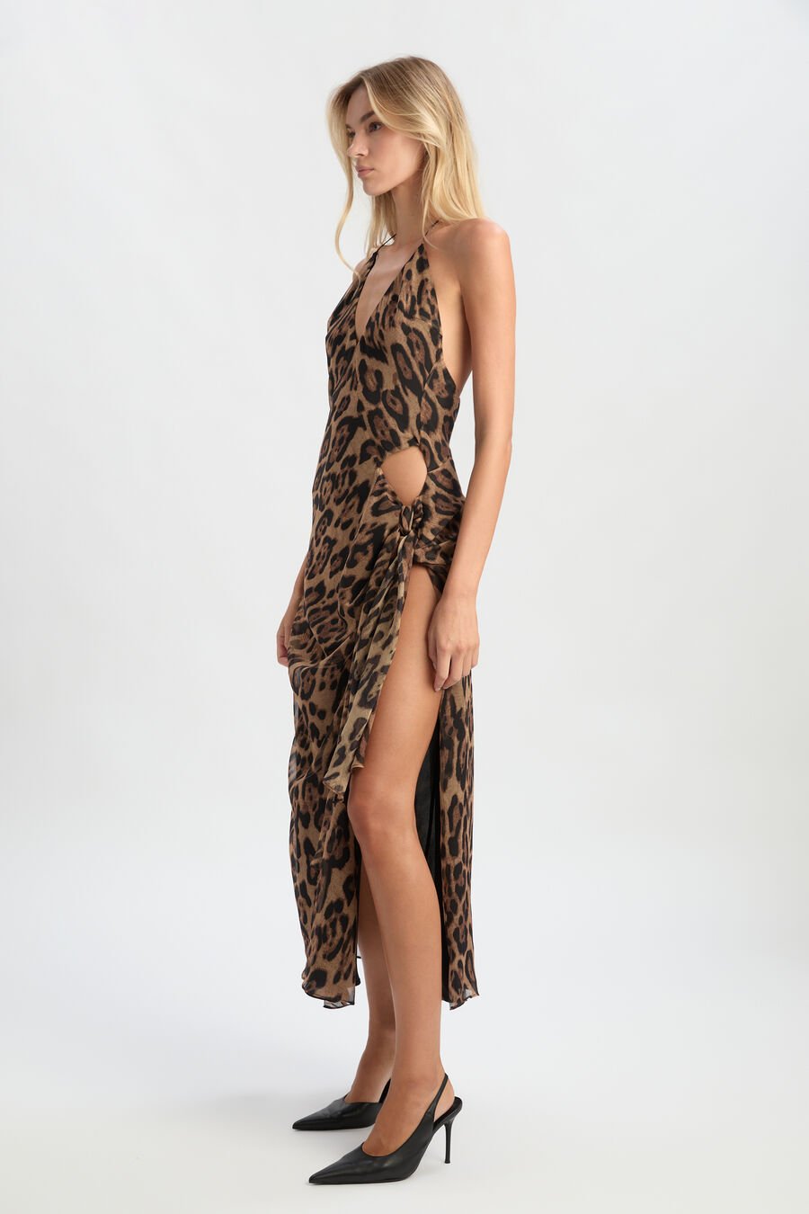 CYREL PRINTED MAXI DRESS in colour B LEOPARD