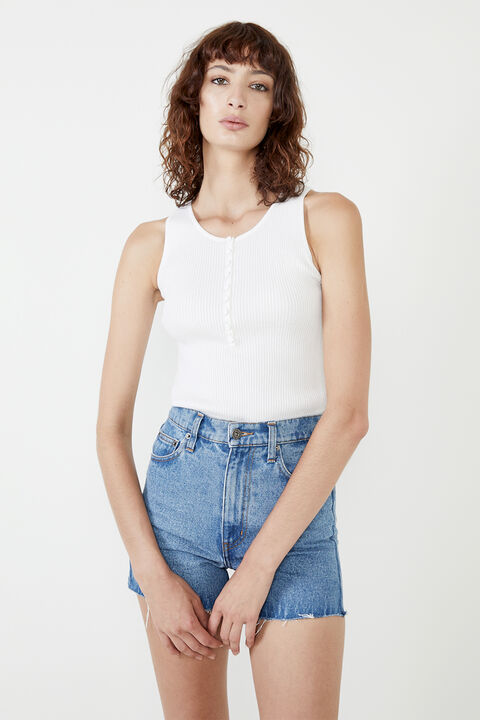 BUTTON KNIT TANK in colour ORCHID BLOOM
