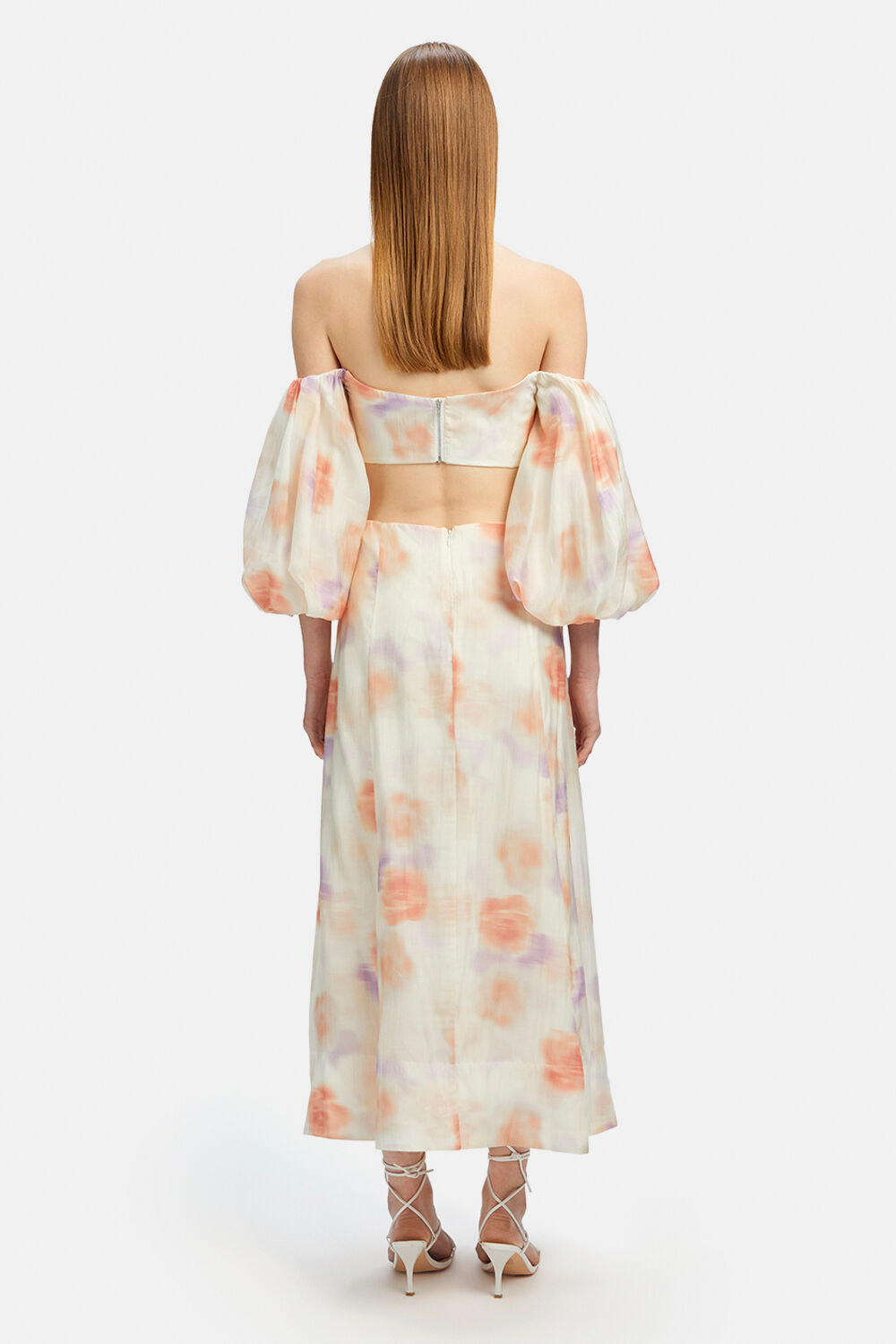 LUCIA MIDI DRESS in colour FRENCH VANILLA