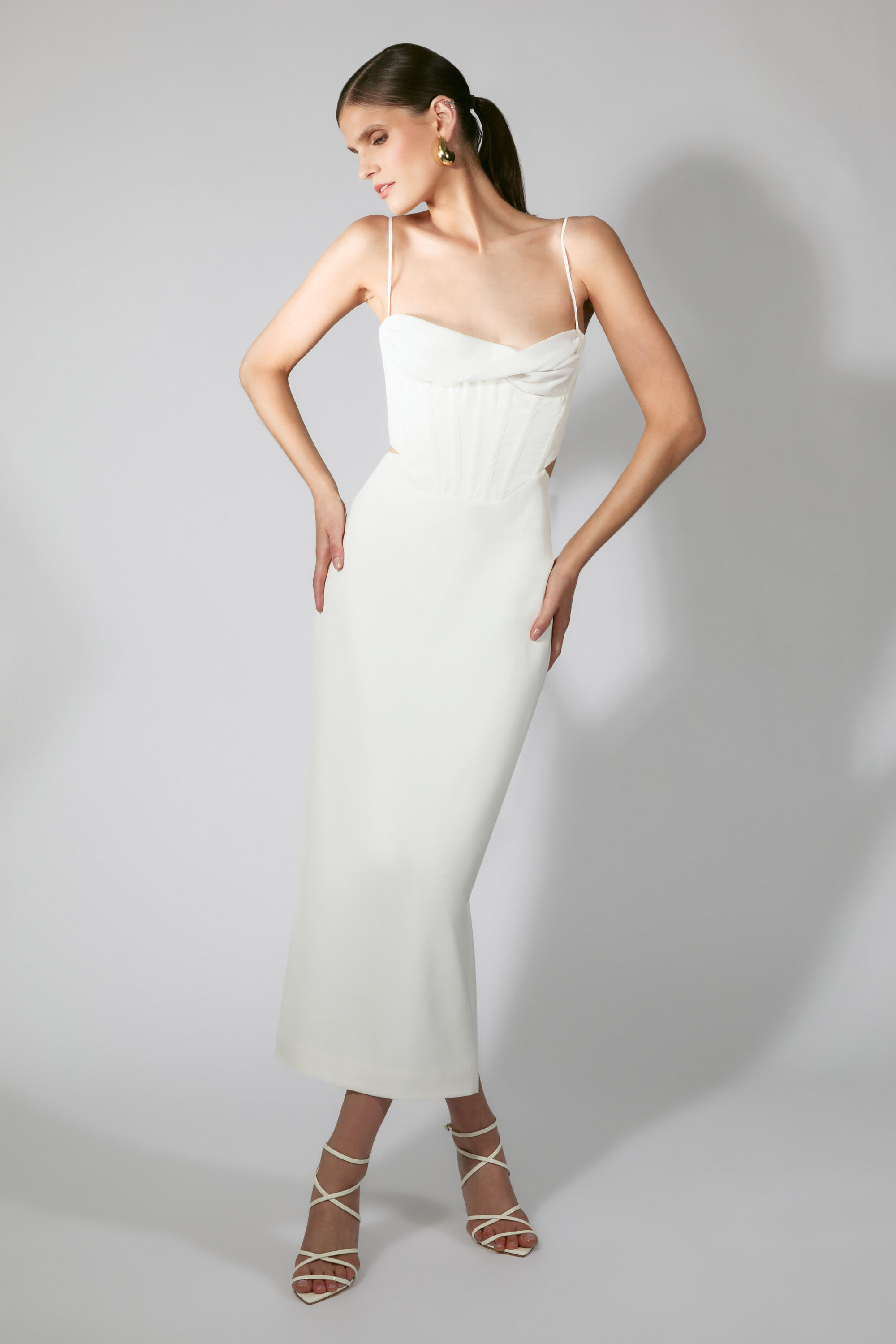 engagement midi dress Wedtrend Women Simple White Engagement Dress Strapless Bodycon Midi  Rehearsal Dinner Dress with Bow – WEDTREND