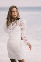 LANA LACE DRESS in colour CLOUD DANCER