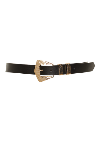 HAMMERED BUCKLE BELT in colour METEORITE