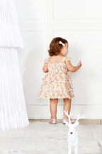 Abigail Tier Dress in colour AMBER BROWN