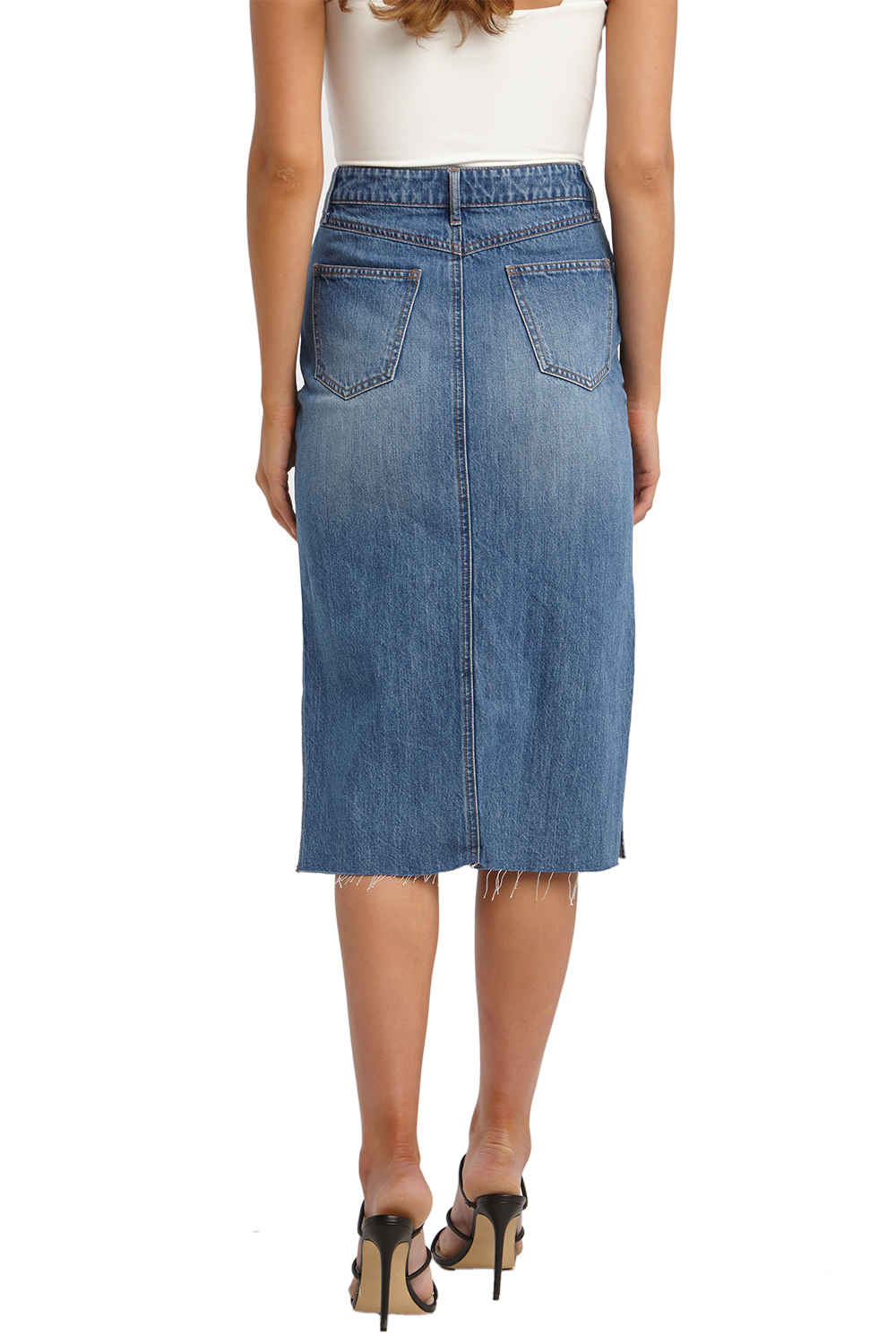Denim Midi Skirt Ladies Clothing & Skirts Bardot