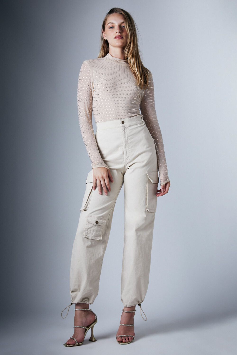 STROBE DIAMANTE TOP in colour RUGBY TAN