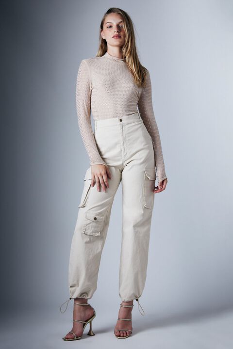 STROBE DIAMANTE TOP in colour RUGBY TAN