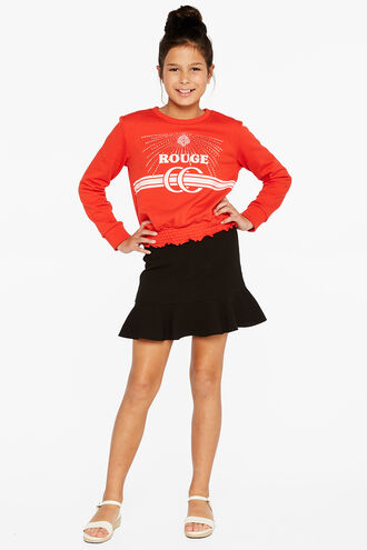 SHINE ROUGE SWEAT in colour FIERY RED