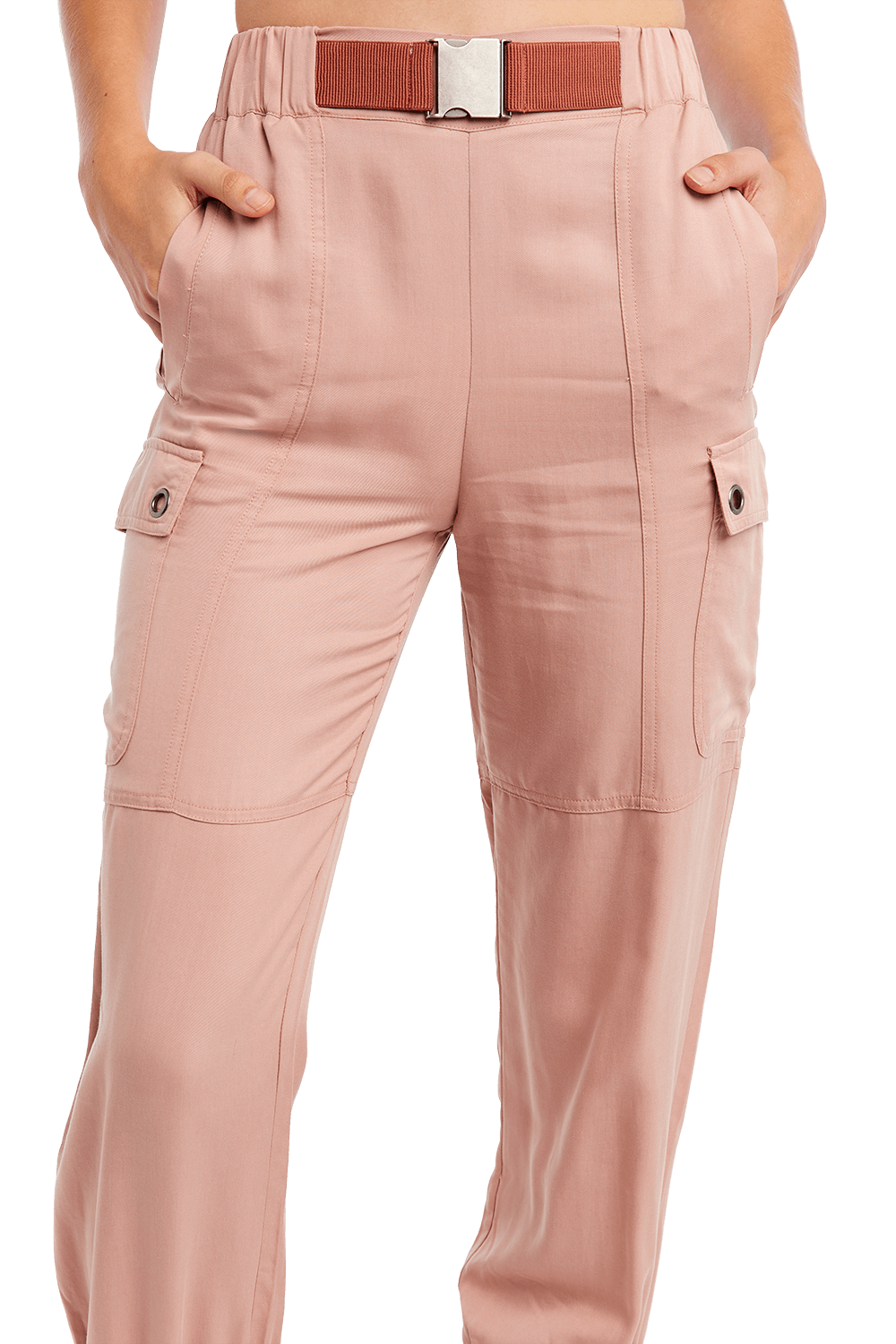 hollow buckle cargo pants