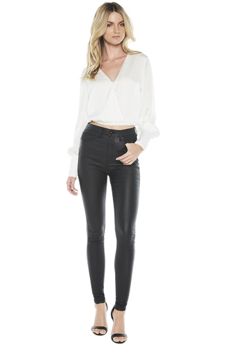 KHLOE HI TALL JEAN in colour JET BLACK