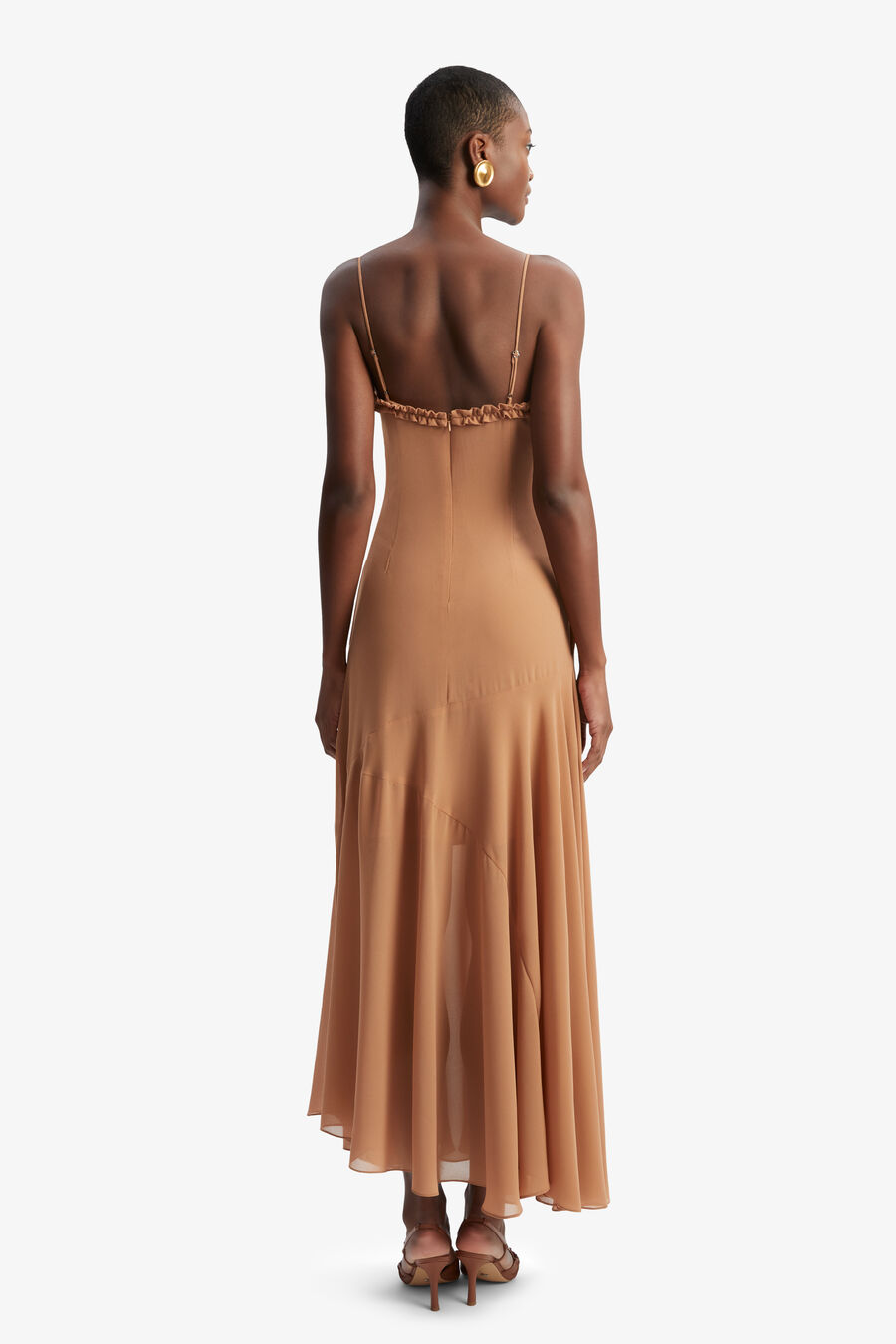 Tatian Frill Trim Maxi Dress