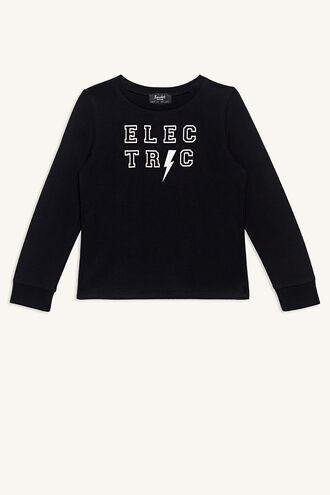 ELECTRIC L/S TEE in colour JET BLACK
