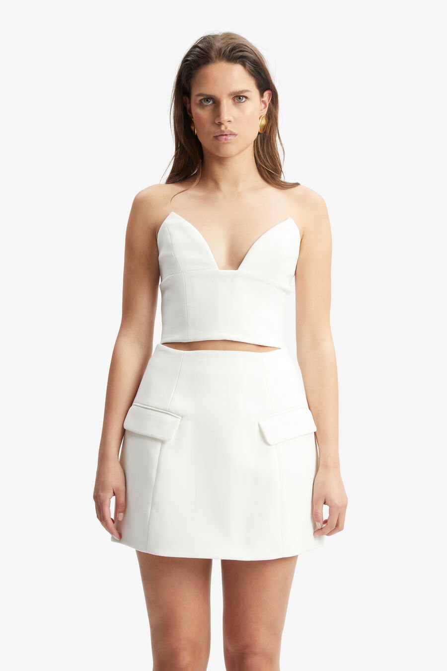 Delphi Strapless Crop Top