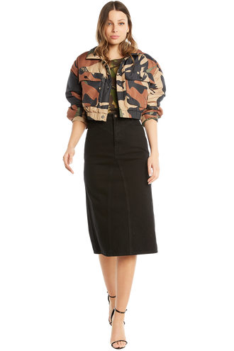 CAMO BOMBER in colour BURNT OLIVE