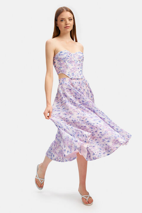 MIRABELLE MIDI SKIRT in colour METEORITE