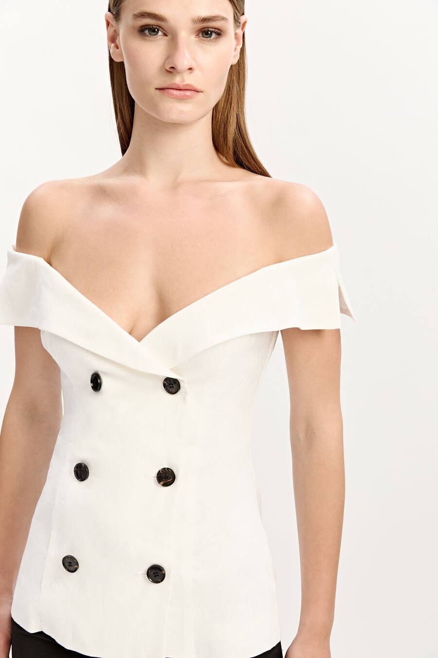 Eliora Button Front Linen Top