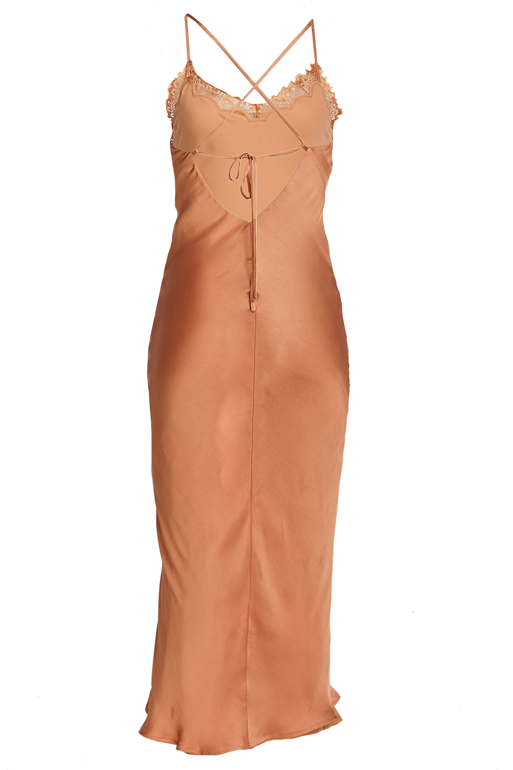 SANDIE SLIP DRESS in colour SANDSTONE