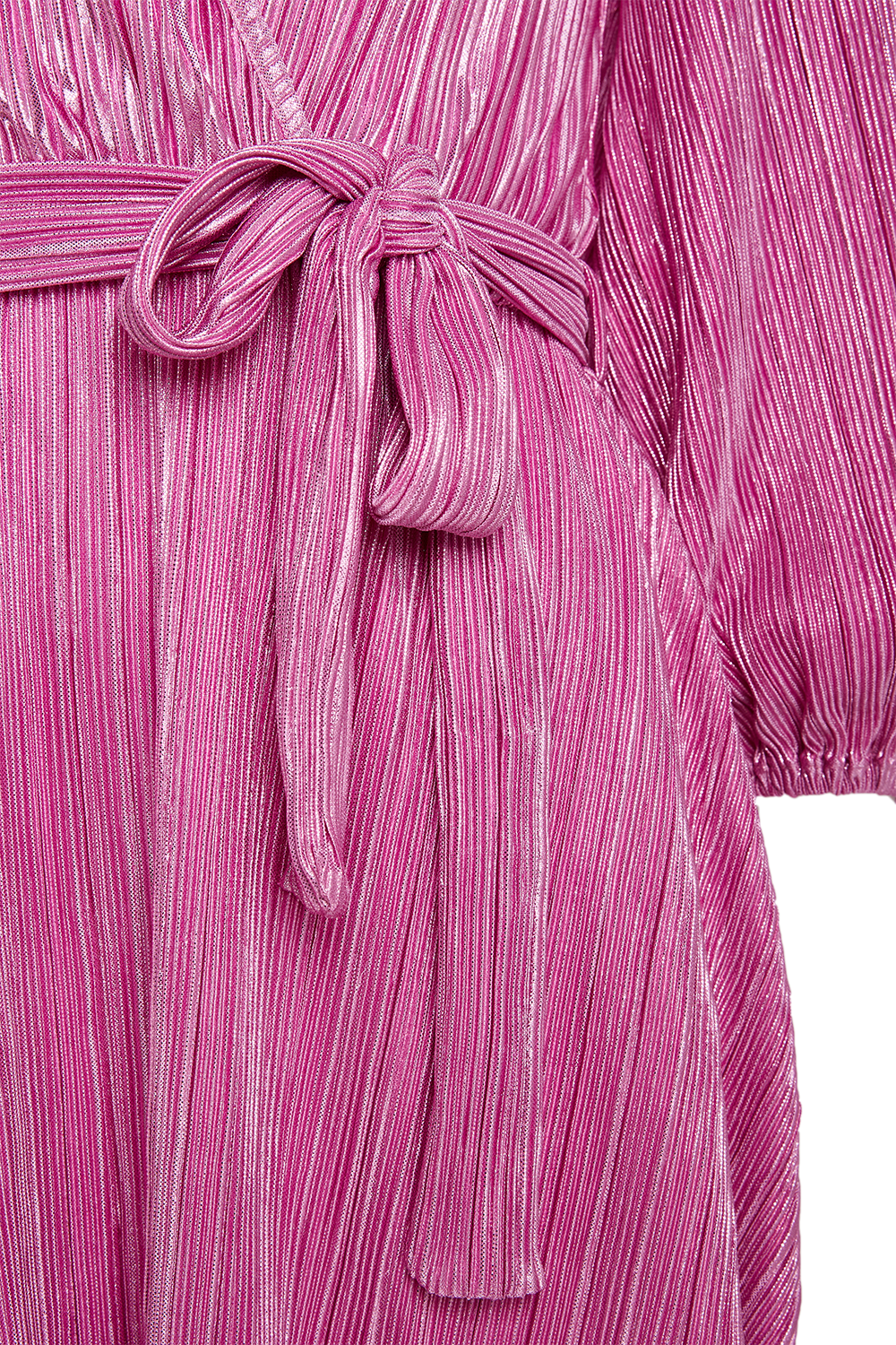 Bellissa Pleat Dress In Pink Shine Bardot