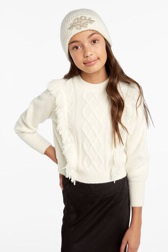 NELL CABLE KNIT in colour CLOUD DANCER