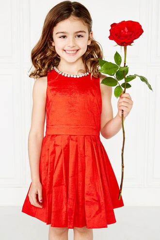 NELLY JEWEL DRESS in colour HIGH RISK RED