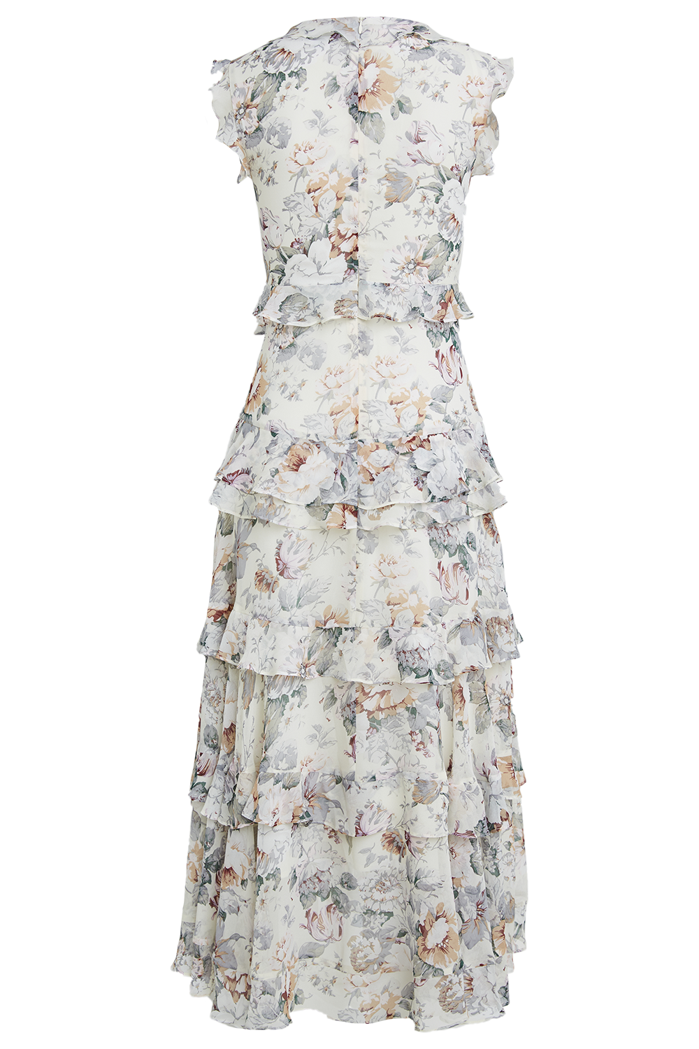 NELLY FLORAL DRESS in colour CLOUD DANCER